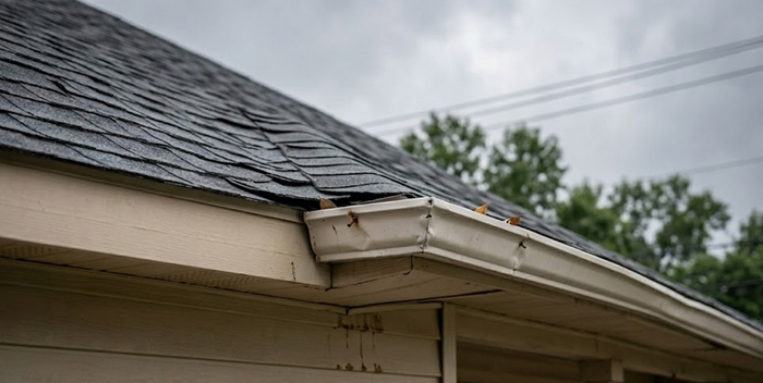 Seamless gutter installation on Philadelphia area home